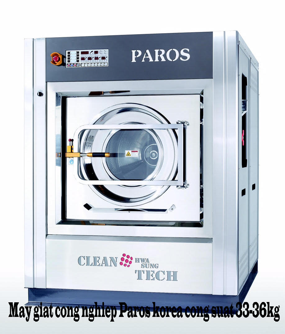 Máy giặt công nghiệp Paros Korea công suất giặt 33-36kg / Mẻ giặt